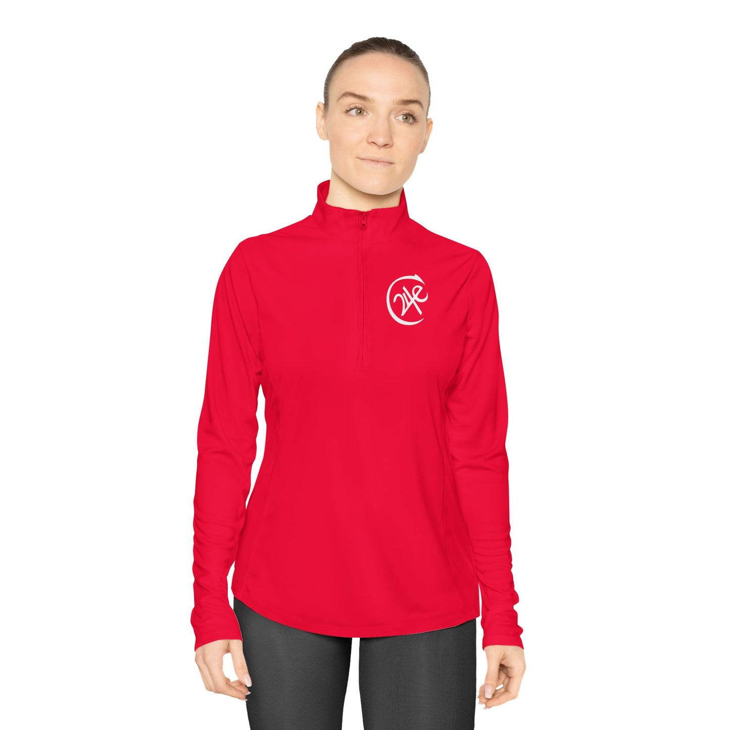 24e LOGO Quarter-Zip Pullover for Women
